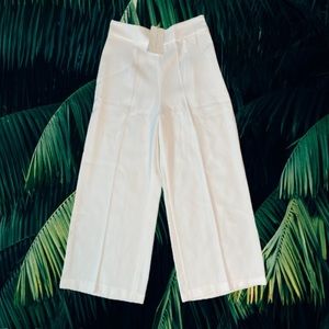 White Cropped Pants